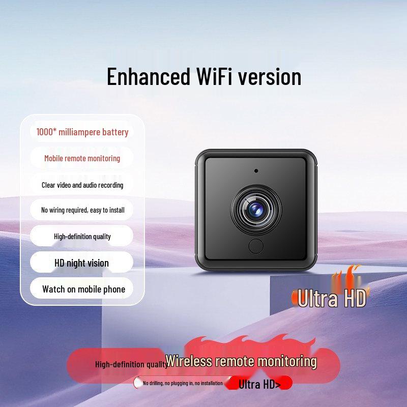 Wireless 360° Home Camera with Mobile Monitoring & HD Night Vision, No Plug Needed