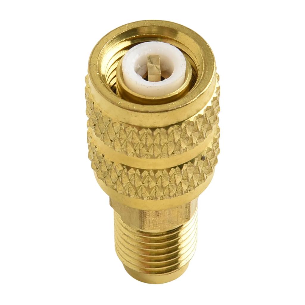 Female 5/16 X M1/4SAE Adapter Gold Brass Easy To Install For Air Conditioning Systems For R410 R32 R22 Practical