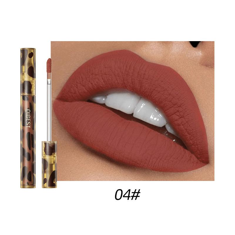 Matte Velvet Misted Leopard Lip Glaze Is Easy To Apply Color, Does Not Stain The Cup, Does Not Fade