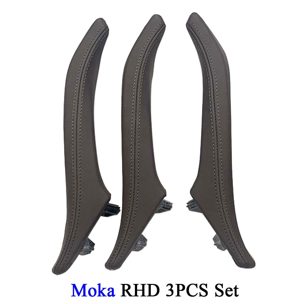 LHD RHD Car Inner Left Right Door Pull Handle Leather Assembly Set Trim Replacement for BMW 5 Series F10 F11 F18 520 523 525