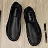 Men's Slip-On Leather Shoes: High-End Business Casual, Soft Leather, Wide Fit, Large Sizes 47-48
