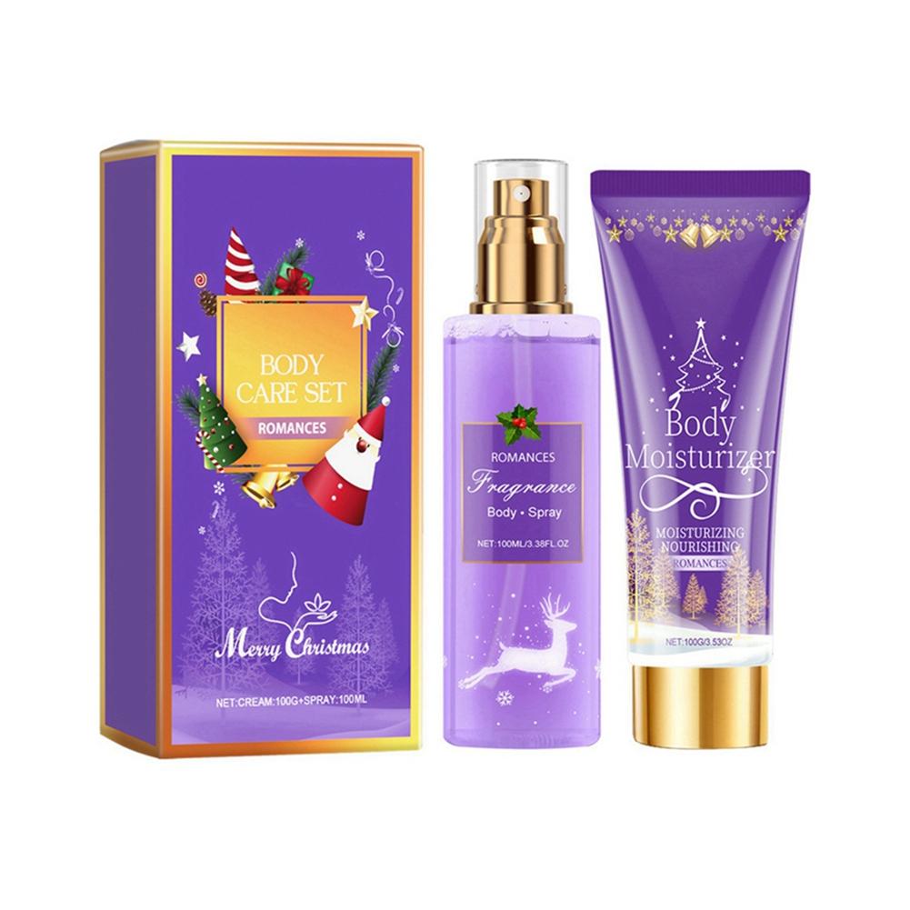 

Christmas Theme Body Care Set Body Moisturizer Whitening Lightening Cream and Fragrance Spray