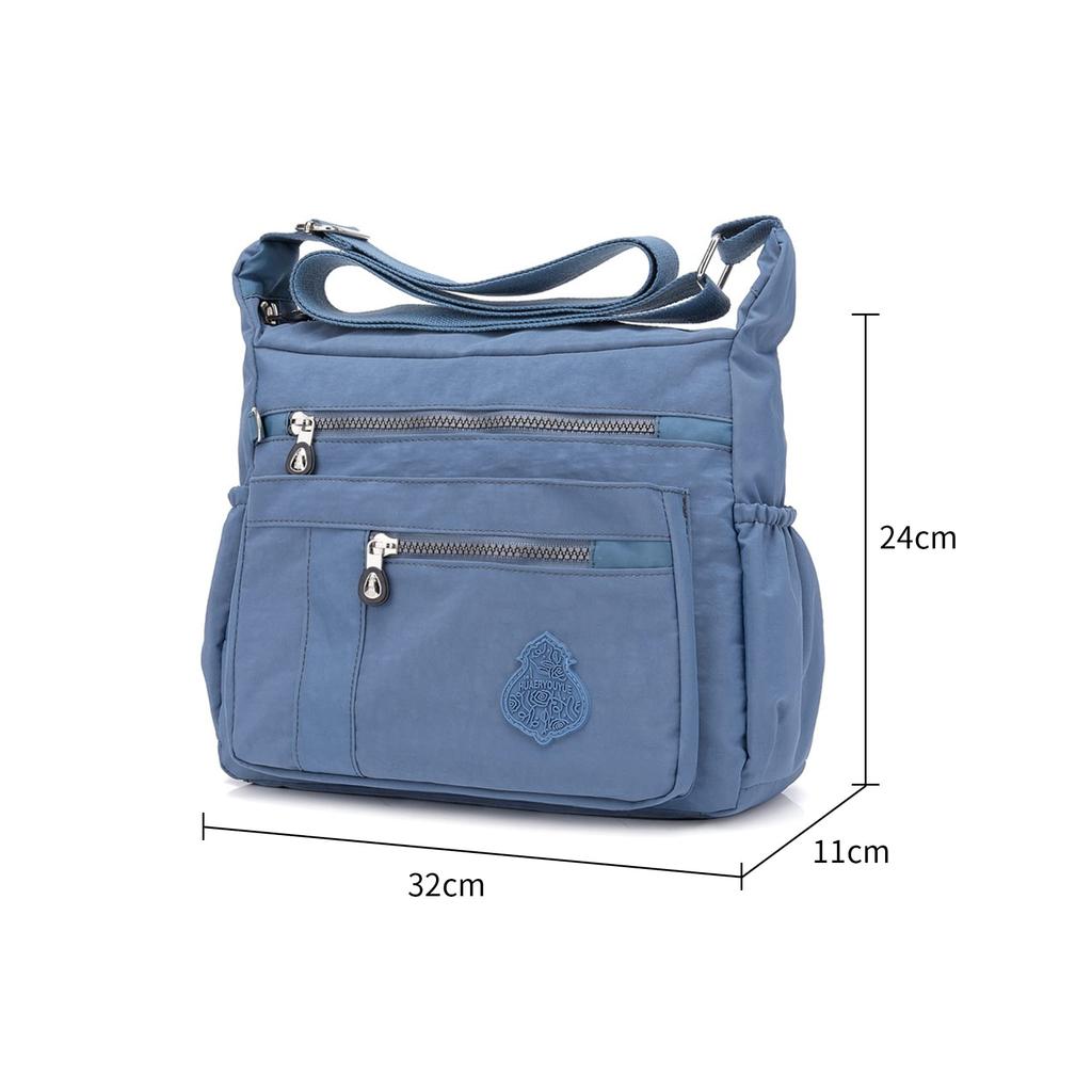 NOTAG Women's Shoulder Bag, Crossbody Bag, Men's Nylon Bag, Waterproof, Multifunctional, with Pockets, Large Capacity, Lightweight, and Organizes