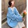 Plus Size Korean Style Loose Cable Knit Cardigan Coat - Women's Spring/Summer Fashion