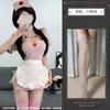 Sexy lingerie sweetheart nurse women's slit hip skirt strap stand-up collar empty COS cosplay suit
