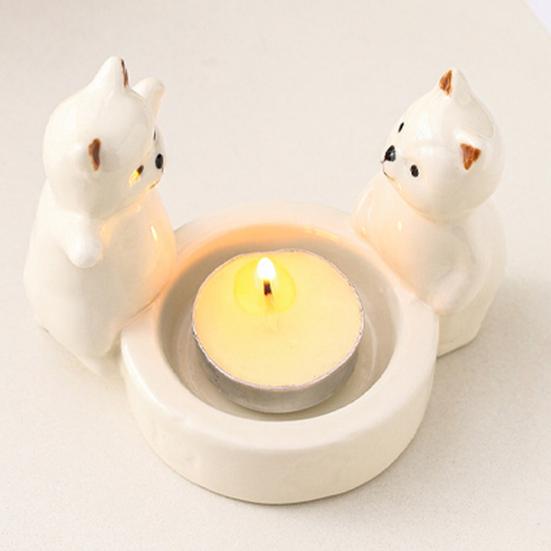 Svícen Keramický Design Koťátka Svícen Všestranná Stolní Dekorace Dárek k Narozeninové Oslavě