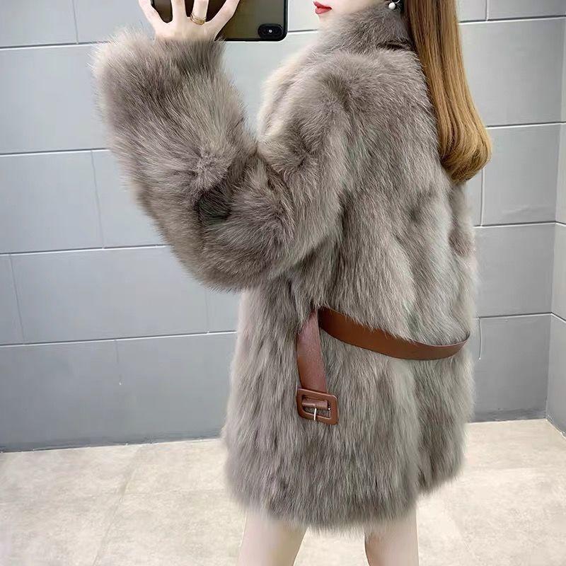 Faux Fur Winter Fashion Loose  Jacket for Women Warm Comfortable Coat