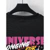 Men's Street Style Rocket Graffiti Print T-Shirt - Casual, Loose Fit with Crew Neck, Breathable, Machine Washable - Perfect for Summer