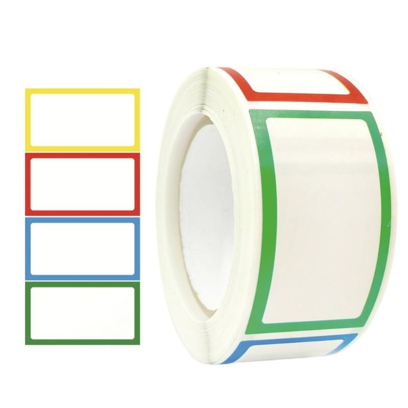 

250Counts Adhesive Name Labels Colorful Border Name Sticker Clothing Labels Sticker for Daycare Kindergarten School 1