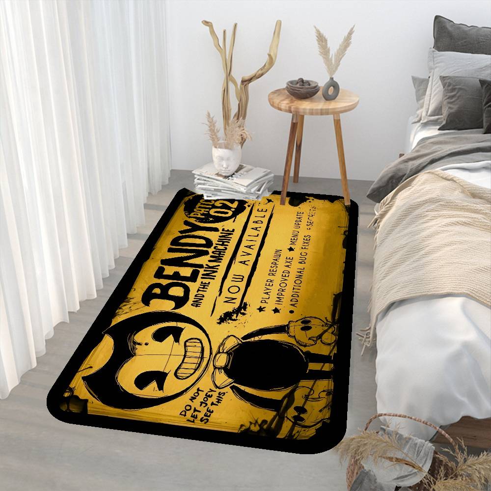 B-Bendy And The Ink M-Machine Door Mat Washable Non-Slip Living Room Sofa Chairs Area Mat Kitchen Doormat Area Rug