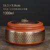 Creative Gold Plated Stripes Floral Ceramic Tea Jar Home Large Capacity Tea Sealed Storage Box Household Food Jar Container Home