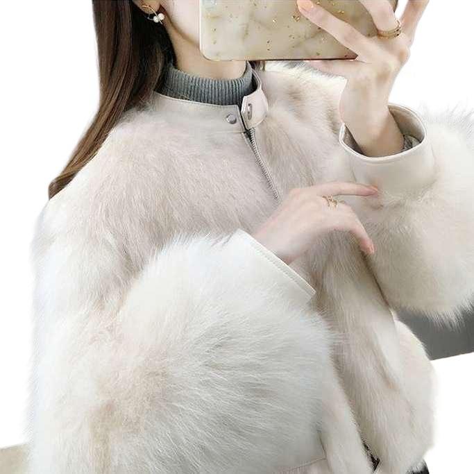 Internet celebrity 2024 autumn and winter Xiaoxiangfeng new fashion imitation fur jacket women's imitation fox hair locomotive clothing top tide