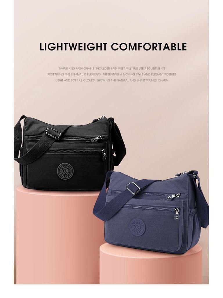 Trendy Women's Water-Repellent Nylon Crossbody Bag