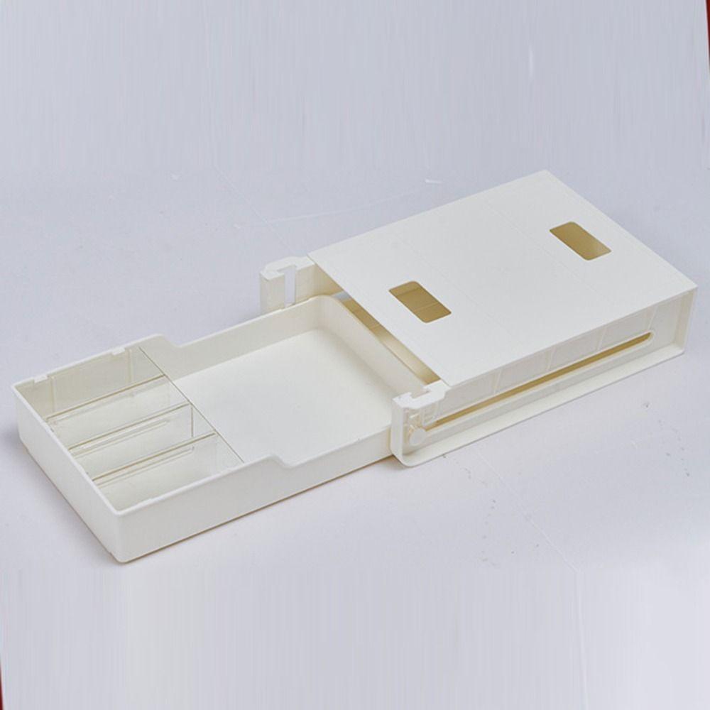 Space Saving Stationery Storage Box Self-Adhesive Table Bottom Organizer Shelf  Cosmetics