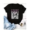 Europäische Größe Shut Up Print T-Shirt, Kurzarm Rundhals Lässiges Oberteil für Sommer & Frühling, Damenbekleidung