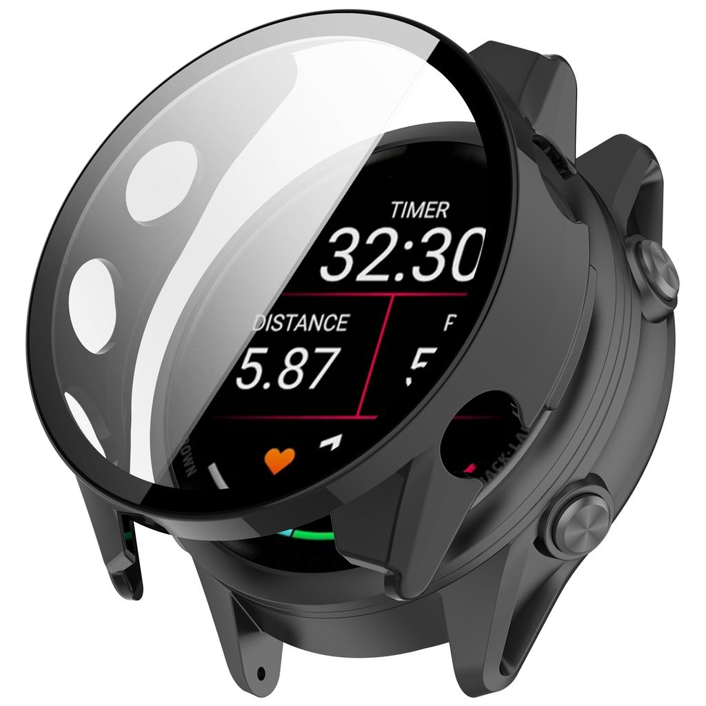 Plně ochranné pouzdro pro Garmin Forerunner 970 Ochranné pouzdro na displej pro Forerunner 970 Kryt PC 2v1 Skořepina+Fólie z tvrzeného skla