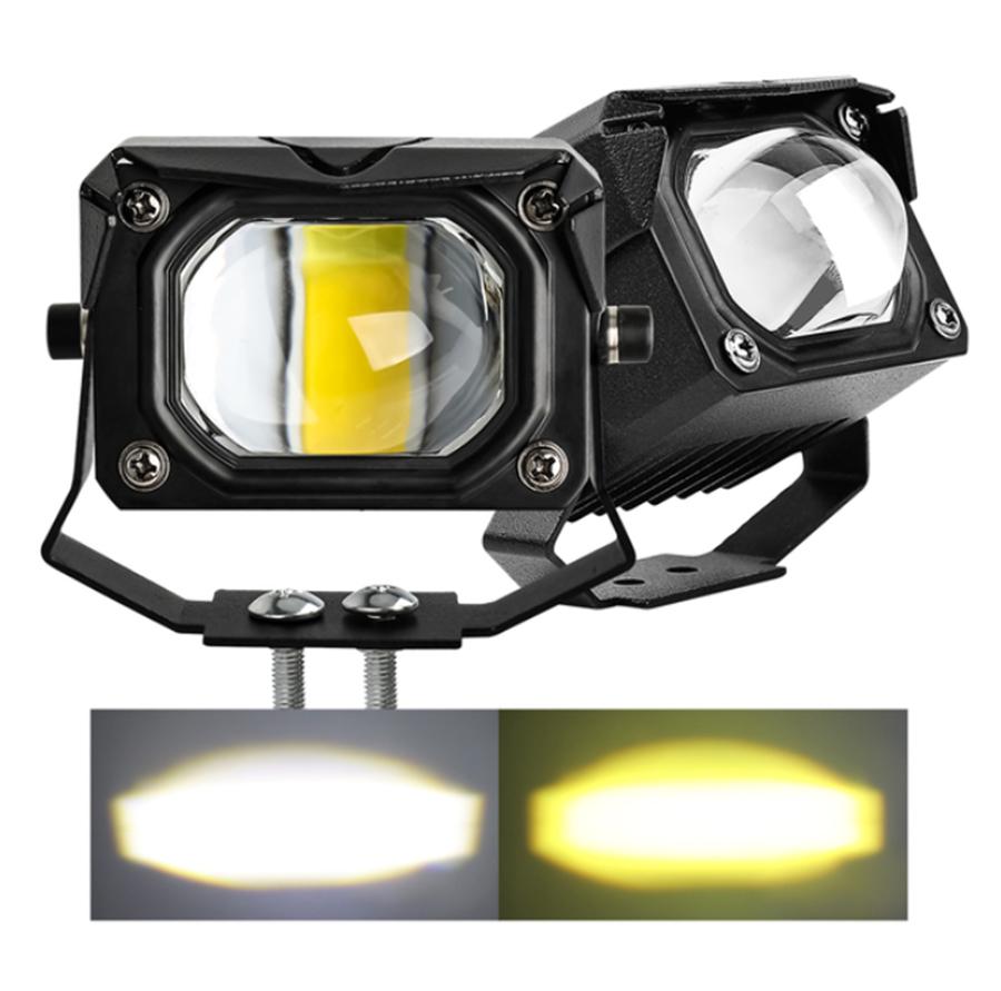 2Pcs 12D 3" 100W Led Motocycle Headlight 6000K 3000K LED Work Light Fog Lamp 12000LM for Moto Scooters ATV Car Truck 12V 24V