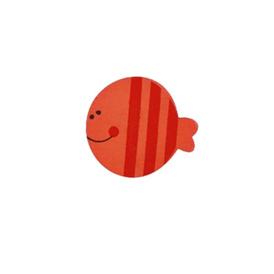 12Pcs Wooden Cartoon Sun Fish Fridge Magnet Stickers Education Kid Toy Art Decor