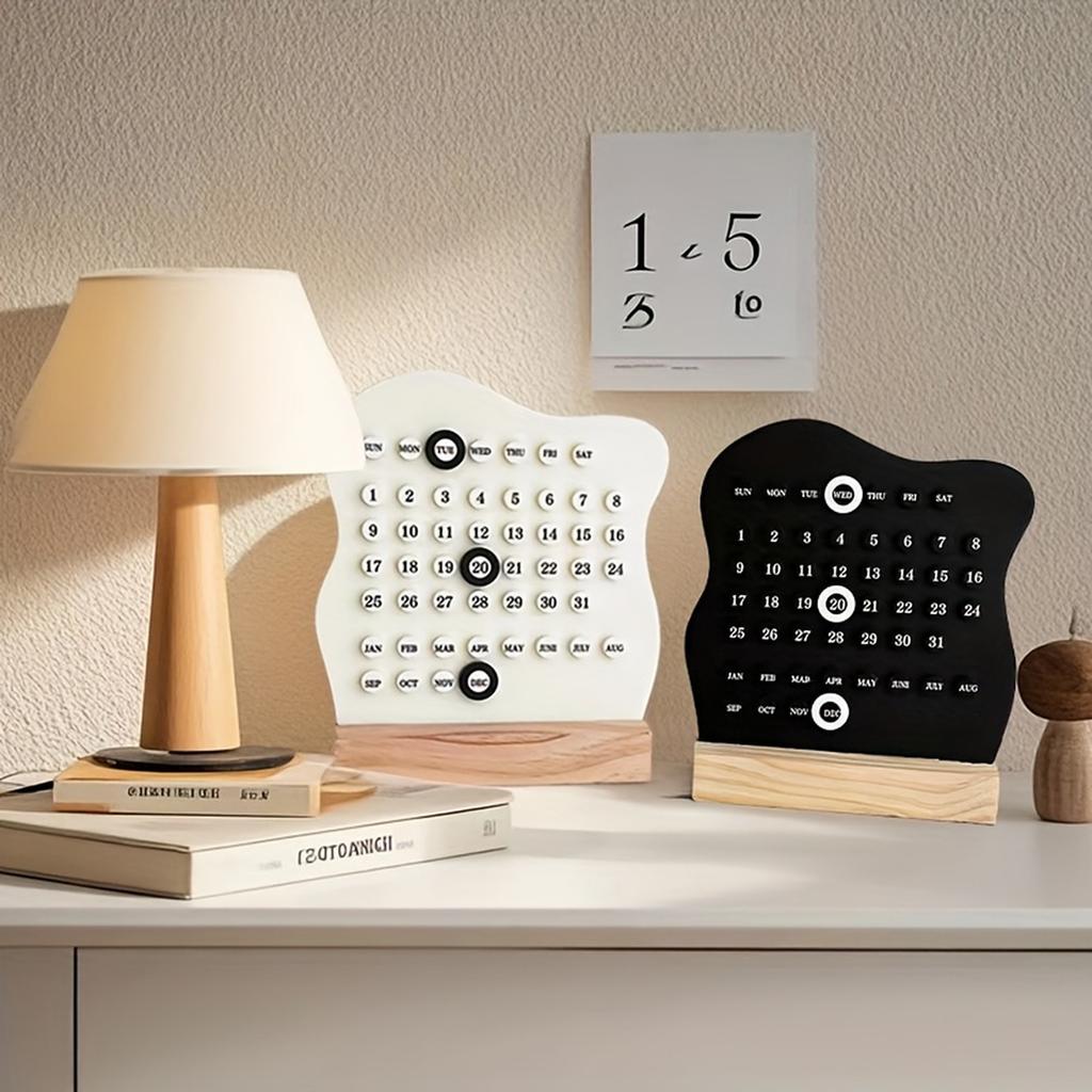 Handgefertigter Acryl-ewiger Kalender mit Design für die Schreibtischdekoration
