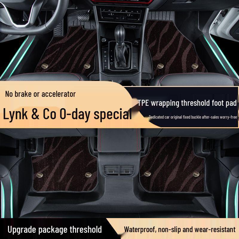 Lynk & Co 08 Door Sill & Full Coverage TPE Floor Mats - Wear-Resistant, Non-Slip, Waterproof.