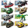 Military Aircraft Carrier Tank SWAT Mecha: Six-in-One Compatible Lego Toy for Children