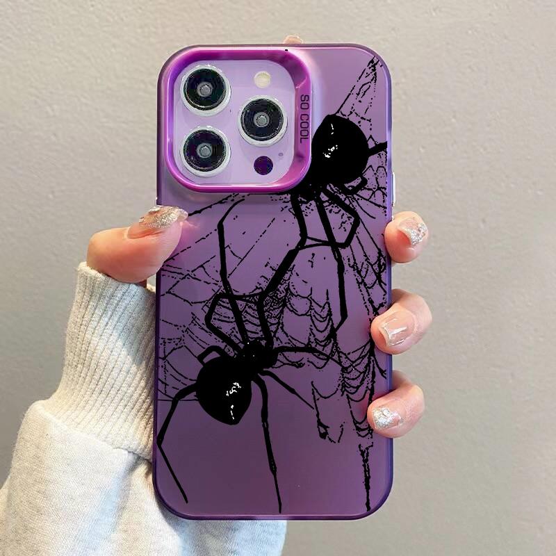 Modische Spinnen-Paar-Handyhülle für iPhone 15 Pro Max 11 12 13 14 15 Pro 14 Plus 13 Mini Hüllen Gepaarte Stoßfeste Bumper-Abdeckung