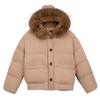 Seasonal down cotton-padded clothes women's loose cotton-padded clothes casual short big fur collar jacket