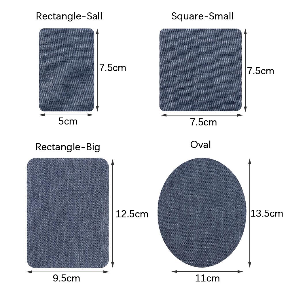 4/12Pcs Elbow Fabric Jeans Iron-on Patches Clothes DIY Repair Pants Knee Applique Apparel Self-adhesive Hole Repair Patch