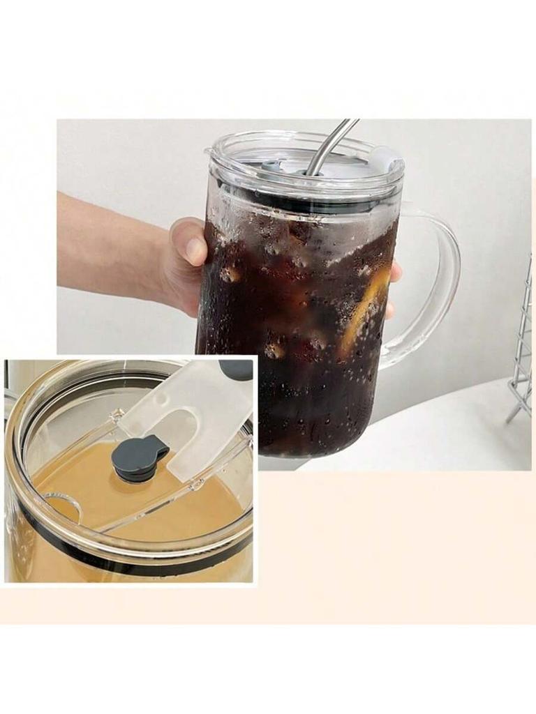 1pc 400/1000ml Smoothie Cup with Straw, Heat-resistant Juice Drink Cup, Large Capacity Water Bottle for Family and Outdoor Use