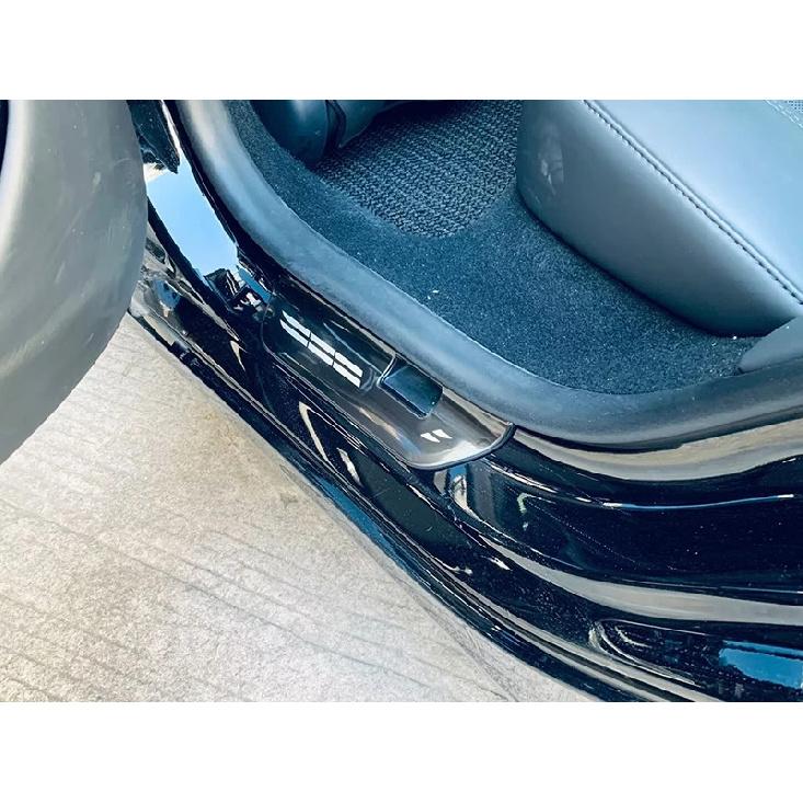 For Tesla Model 3 2024 2025 Stainless Steel Inner Ouside Door Sill Panel Scuff Plate Kick Step Trim Cover Protector