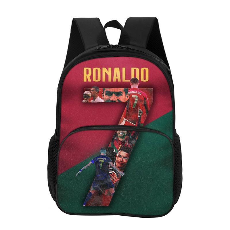 Children Rucksack Carry Bags Pencil Carrier M-Mbappe 3Pcs set with Front Pocket Backpack Football Star Rucksack