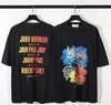 Meichao VTG Manson Makes Old Vintage Prints SAINT Guns and Flowers FOG Short-sleeved Men's and Women's T-shirts of the Same Style