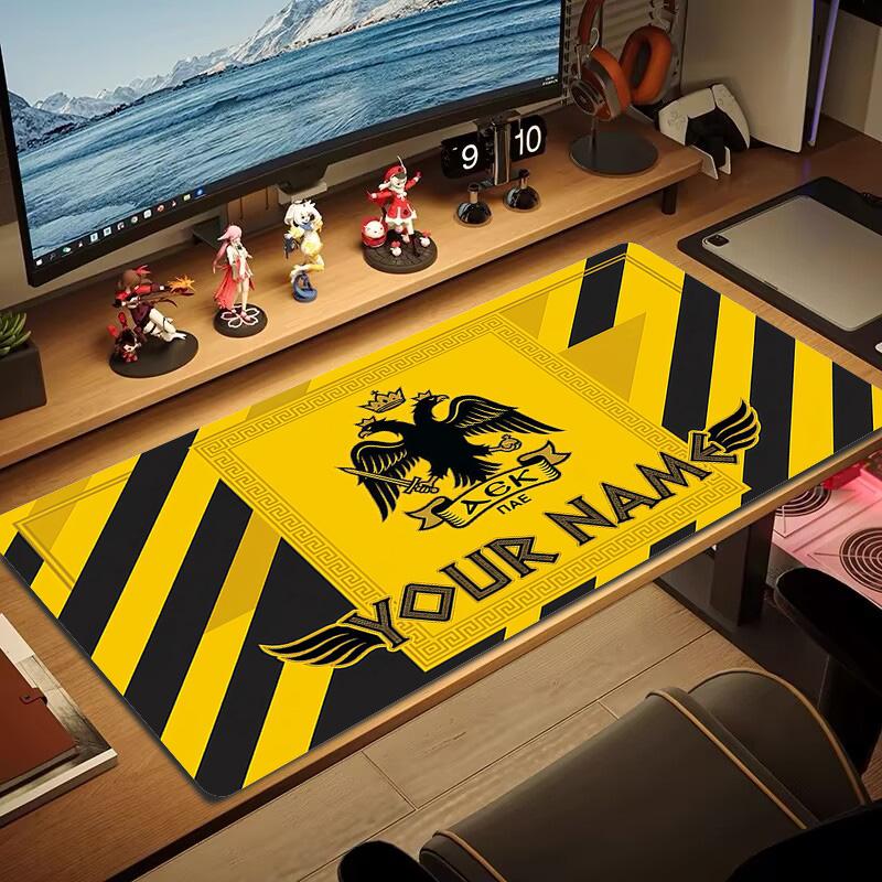 AEK Athens Print Cushion Non-slip Laptop Tablet Big Mousepad XXL Mat Mini PC Playmat With Lock edge