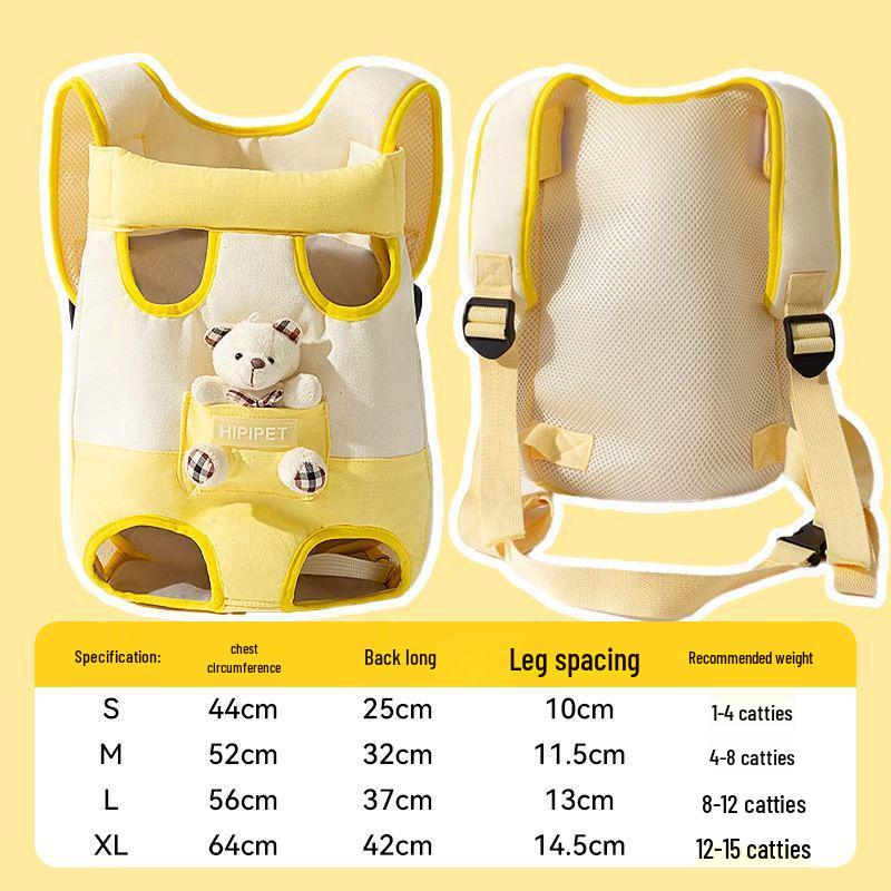 

Adorable Travel Pet Backpack for Small Dogs & Cats – Portable Chest Strap Carrier for Outdoor Adventures S