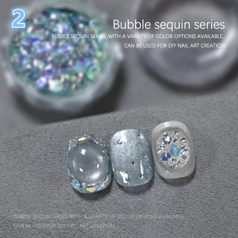 

1Jar Bubble Nail Glitter Coarse Fine Mixed Large Glitter Irregular Hexagonal Sequin Diy Nail Jewelry Decoration Material 2