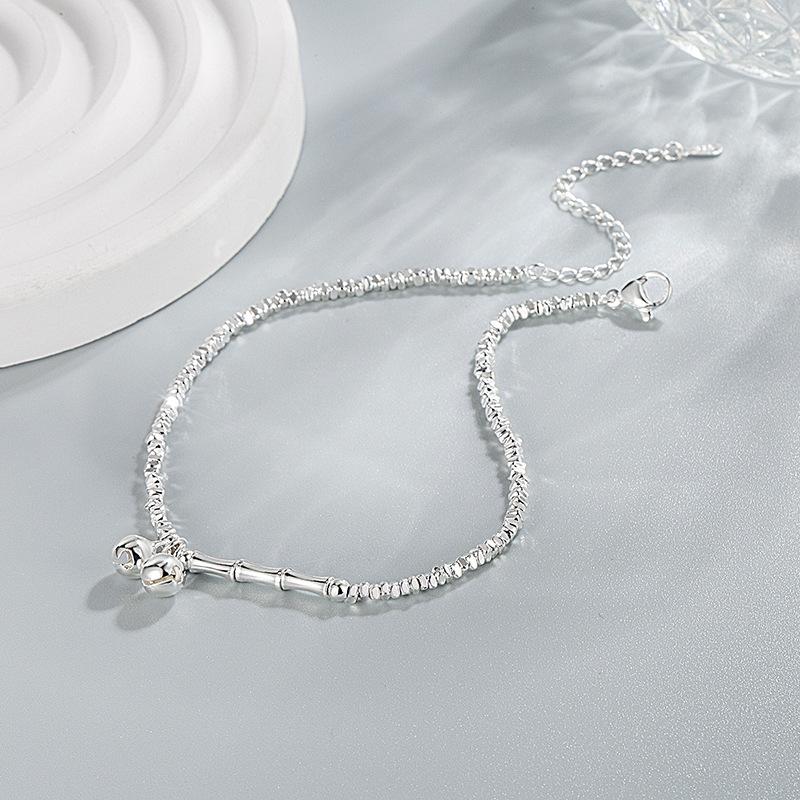 925 Silver Anklet with Charm for Women Elegant Jewelry Gift for Birthday Party Friends Accessories