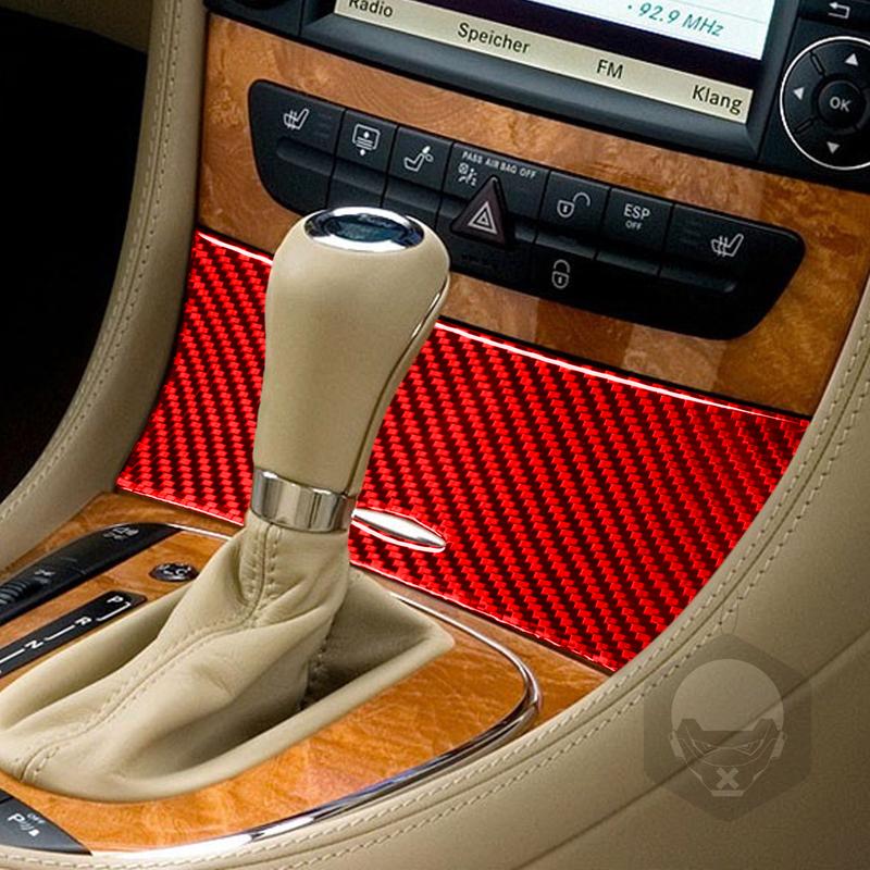 For Mercedes-Benz CLS C219 2004-2009 Car Central Control Storage Box Panel Sticker Trim Carbon Fiber Interior Accessories