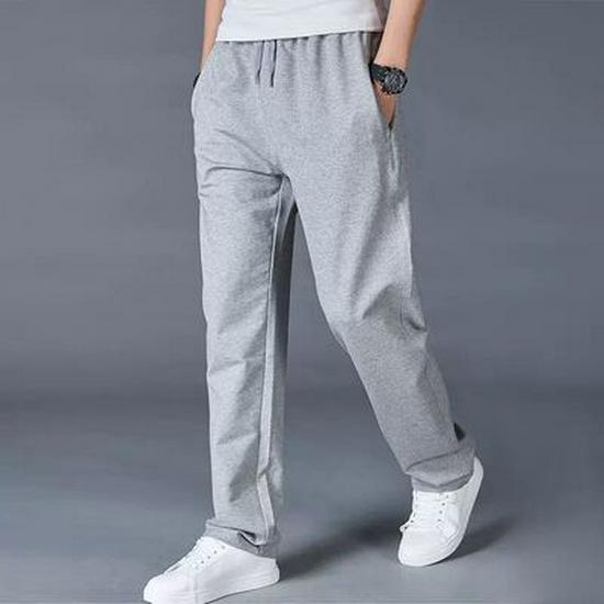 Men's Elastic Waist Straight Leg Plus Size Sports Pants