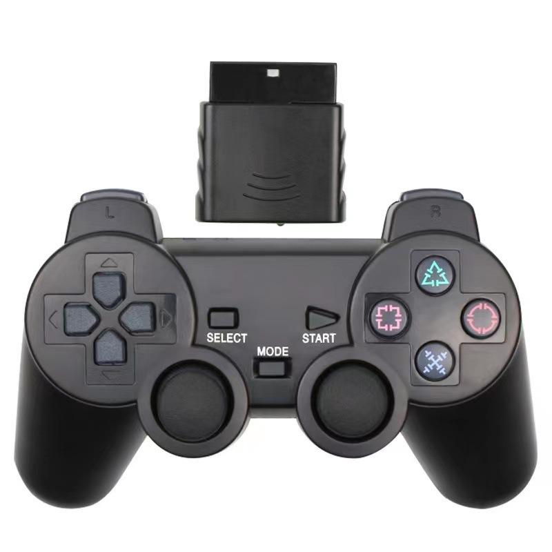 2.4G PS2 Wireless Game Controller with Dual Vibration and Snowflake Transparent Buttons