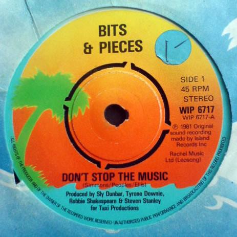 

7inch Record BITS PIECES SLY ROBBIE Dont Stop The Music Stampede WIP6717 Island Records 1981 UK Reggae Ska Dub Used