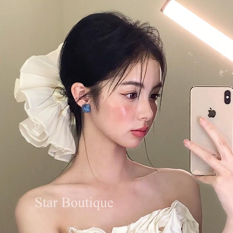 

Плиссированная двухслойная резинка-скранч: Элегантное свадебное украшение для волос