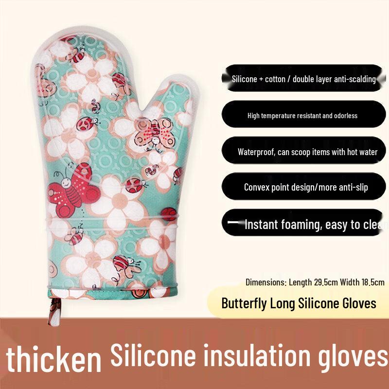 ZISIZ Heat Resistant Silicone Oven Mitt