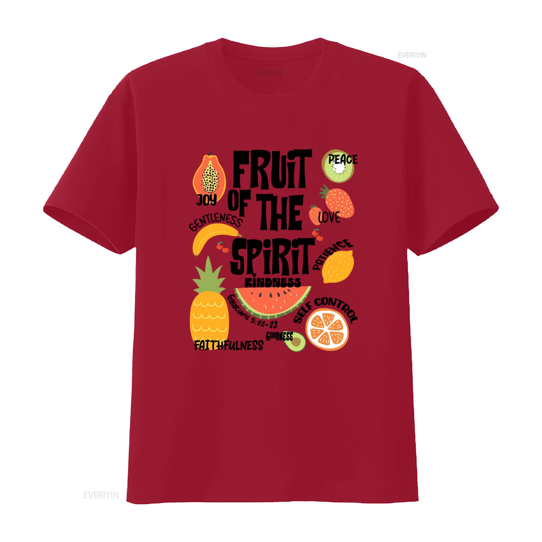 Fruit Of The Spirit T Shirt Trendy Christian Spiritual Aesthetic Women Bible Scripture S with Joy Peace Love vintage Washed S