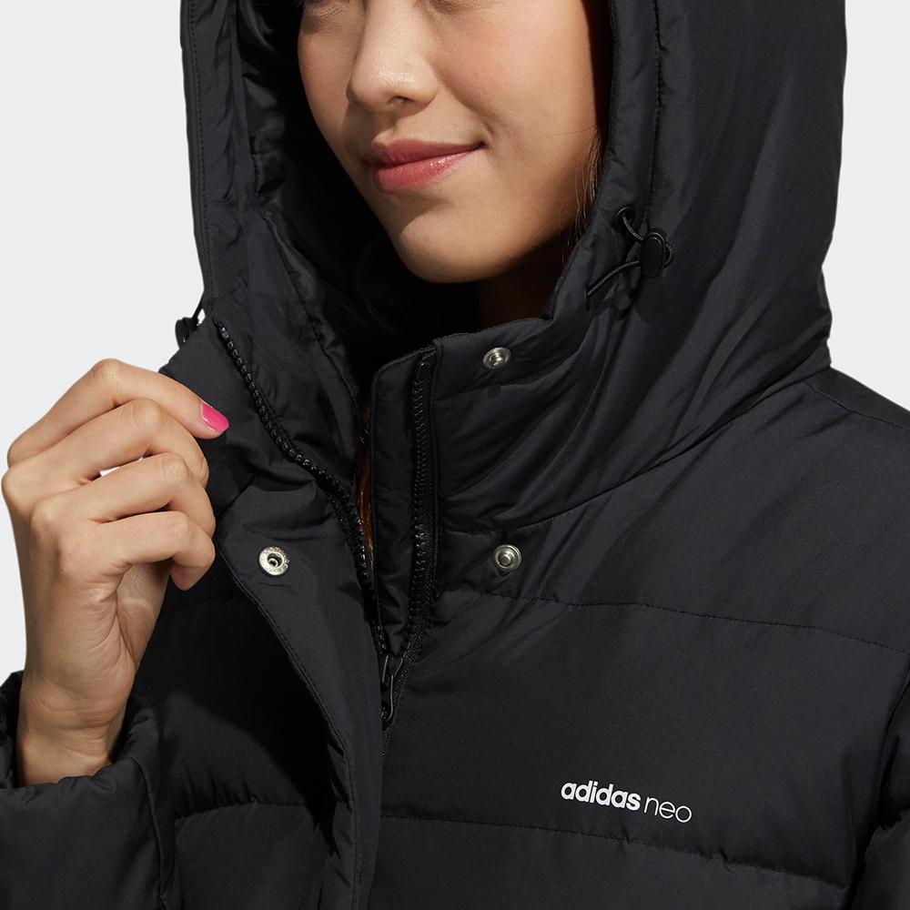Adidas Neo Down Jacket Casual Sports Hooded Winter Coat Women Jackets Black HF0499
