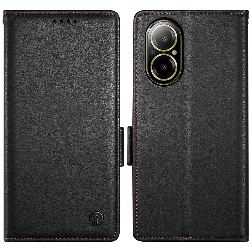 DF-010 For Realme C67 4G Case Leather Wallet Phone Cover with Magnetic Clasps