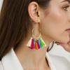 SUMENG 2025 Nuova Moda Grande Orecchino a Pendente Etnico per Donna Corda di Cotone Frangia Lunga Nappa Pendente Orecchini Bohemia Gioielli Accessori