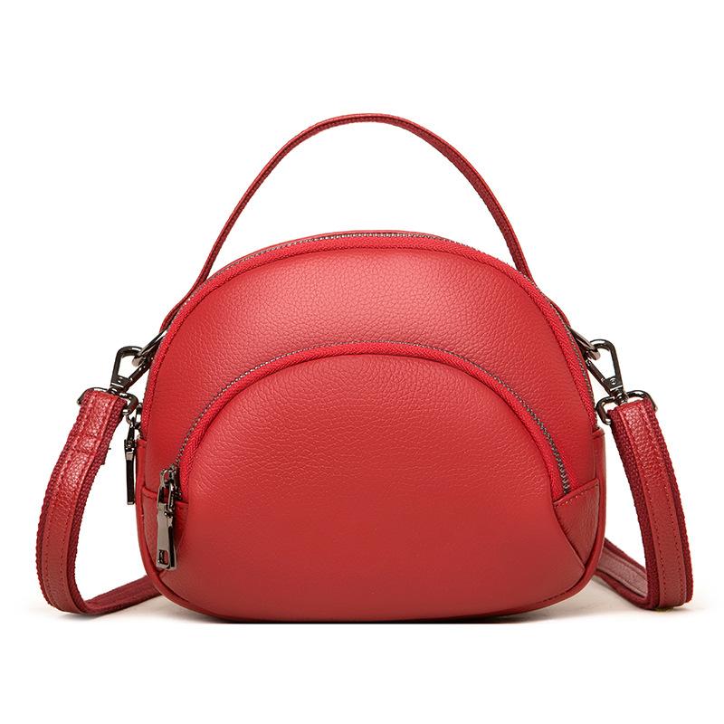 Leather women's bags new trendy fashion big stomach king shoulder messenger bag first layer cowhide mother bag