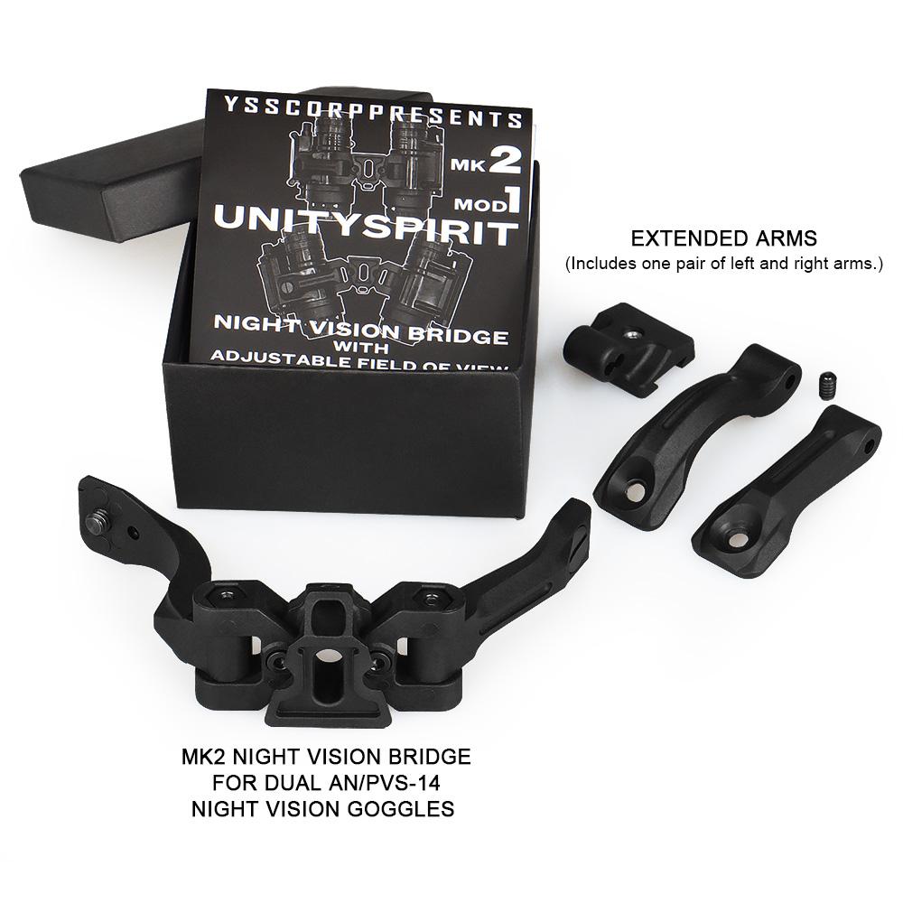 PVS-14 Night Vision Bridge with Adjustable Field of View Use with the L4G24/L4G19/NS39/AKA2 and Other Dump Truck Mounts