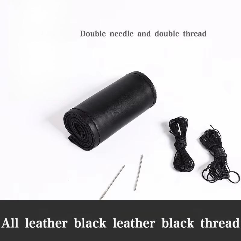 Car Hand-sewn Steering Wheel Cover For All Seasons Universal Microfiber Leather Wear-resistant Cars Accessories