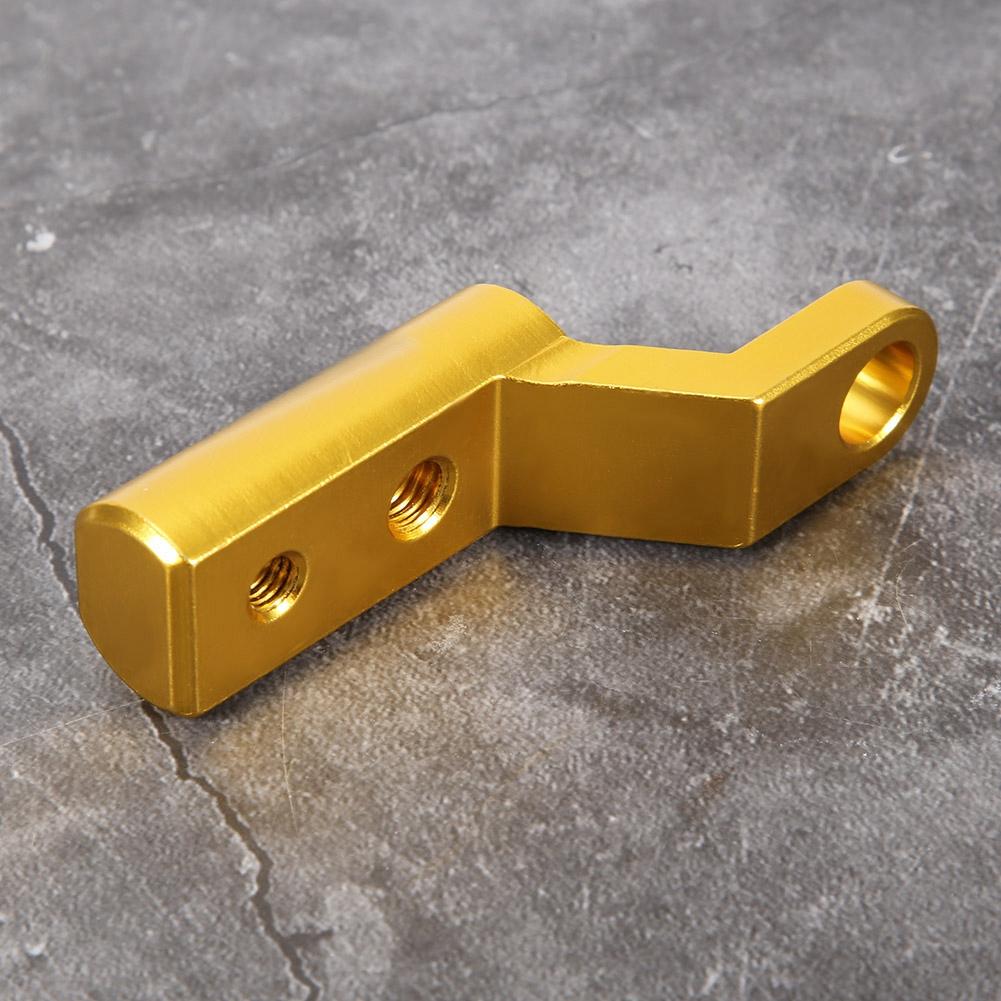 Rearview Mirror Base Extension Mount Bracket Hooks Support Holder for Motorcycles(Golden)